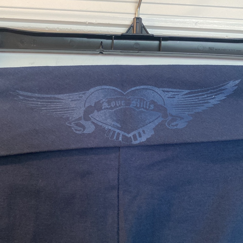 Le Donne Cotton Stretch Fold Over Logo Gym/Yoga Pants Never Used - Picture 3 of 16